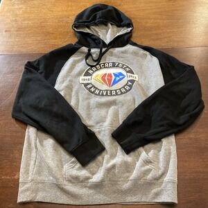 NASCAR 75th Anniversary Fleece Pullover Grey Medium Hoodie